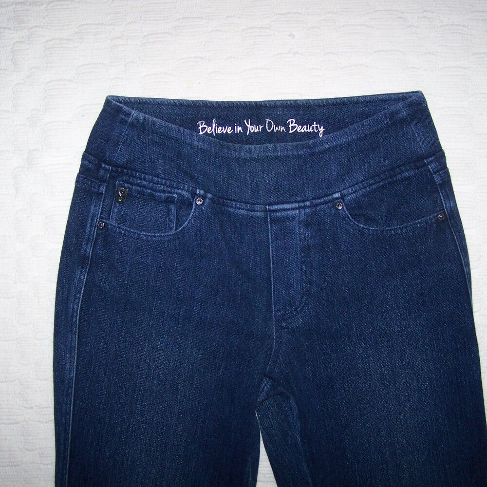 Belle by Kim Gravel Dark Blue Bootcut Jeans